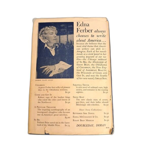 Great Son by Edna Ferber 1945 First Edition HC w/ Dust Jacket Doubleday Doran - Picture 4 of 4